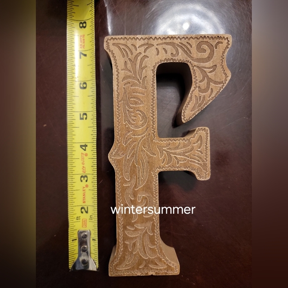 Santa Fe" Monogram Tabletop Décor letter "F" by Ashland New - Picture 1 of 2